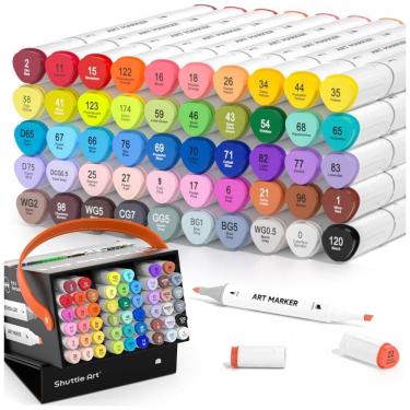 Imagem de Conjunto de Canetas Artisticas 51 Cores com Estojo Perfeito para Ilustração para Adulto...