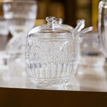 Imagem de Açucareiro com colher Wolff Mauve 8,5cm x 11cm Cristal