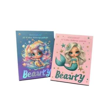 Imagem de Kit de Maquiagem Sereia Infantil 17 Cores Com Espelho Mermaid - BBLK