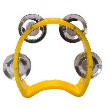 Imagem de Pandeiro Meia Lua Infantil Amarelo Pro Fire Spanking