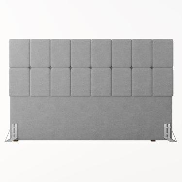 Imagem de Cabeceira King 192cm Boucle Estofada Design Moderno para Quarto Linea Cinza Escuro
