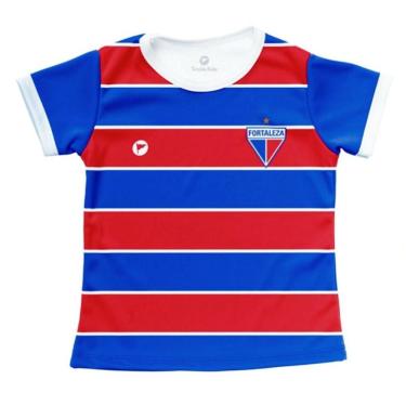 Imagem de Camisa Bebê Infantil Fortaleza Baby Look Listrada Oficial