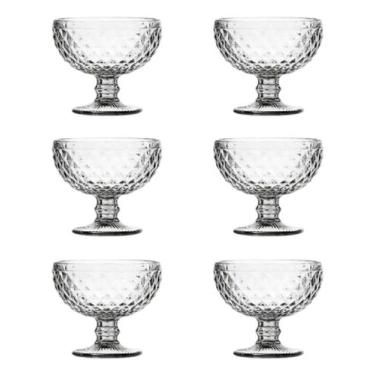 Imagem de Conjunto 6 Unidades Taça de Sobremesa Bico de Abacaxi Vidro - WELLMIX