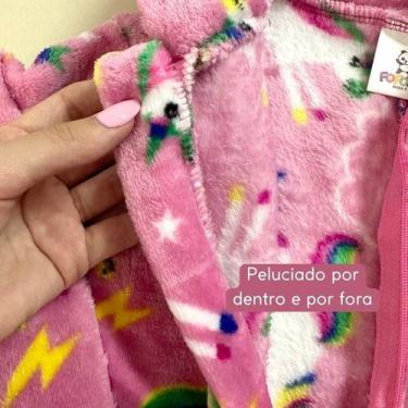Imagem de Macacão Pelúcia Fleece Bebe Infantil Zíper Quentinho P/ Frio - AG Indu