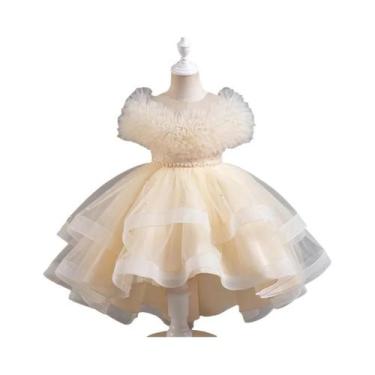 Imagem de Vestido De Princesa Branco Com Glitter Para Meninas, Vestido Formal Pa