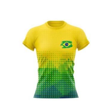 Imagem de Camisa Feminina Especial da Copa Verde e Amarela - Mar Negro P, G