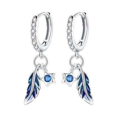 Imagem de Brincos De Prata Esterlina 925 Com Estrelas Rosa E Conchas Florais Par