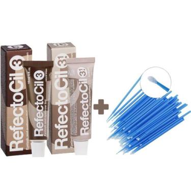 Imagem de Kit Coloração Tintura Refectocil Castanho Natural 3 e Loiro Claro 3.1 