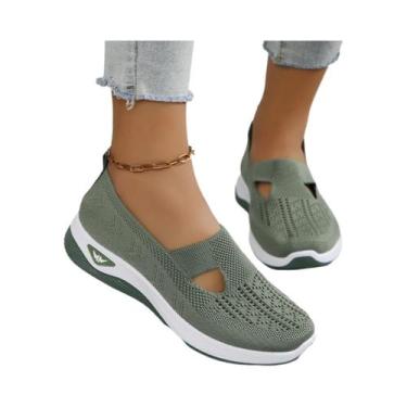 Imagem de Tênis Casuais Femininos De Verão Em Malha Respirável, Sapatos Vulcaniz