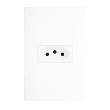 Imagem de Tomada 2p+t 10a 250 Volts Habitat - 2097 - Fame Tomada 10a C-placa Hab