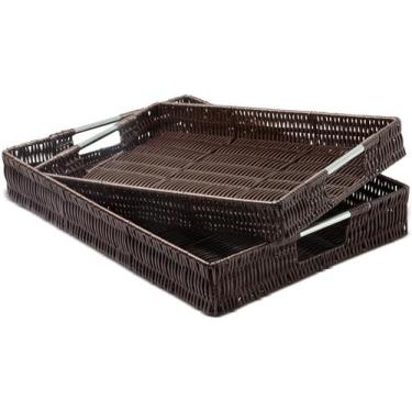 Imagem de Bandeja Multiuso para café e Organizadora Retangular 2 peças - Mimo, M