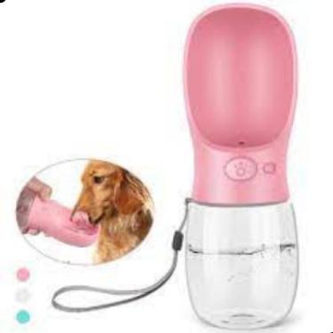 Imagem de Garrafa Água Bebedouro 280ml Portátil Pet Cachorro e Gato Passeio - Be
