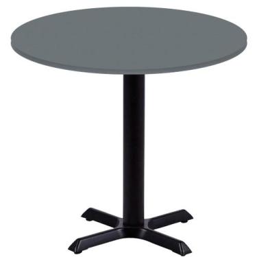 Imagem de Mesa Ômega Ferro Preto 74 cm (Alt) Base em X Tampo MDP Redondo 70 cm (