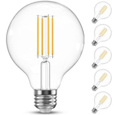 Imagem de Lâmpadas LED TJOY G25 Globe Dimmable 2700K, brancas quentes, 5,5 W