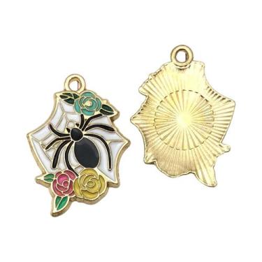 Imagem de Pingentes Góticos De Halloween Com Caveira, Traça, Lápide E Aranha, 10