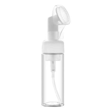 Imagem de Frasco Pump Espumador Com Escova De Silicone Para Limpeza Facial 180ml