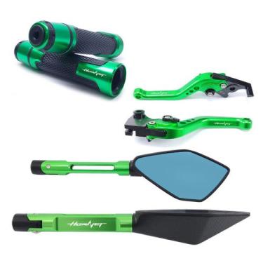 Imagem de Kit Manete Manopla Retrovisor Hornet Cb600f Gravado a laser - NoBrand,