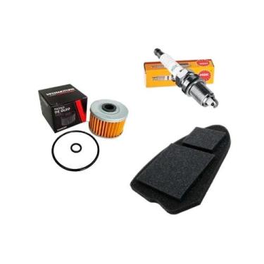 Imagem de Elemento Filtros De Ar + Filtro Oleo + Vela Nx350 Sahara 350 - NGK