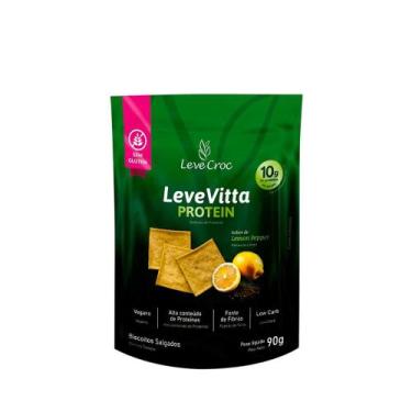 Imagem de Biscoito Protein Lemon Pepper Leve Croc - 90g - Levevitta