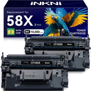 Imagem de Cartucho de toner InkNI CF258X 58X preto, kit com 2 unidades