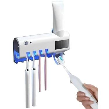 Imagem de Suporte Dipenser Com Esterilizador Uv Porta Escova E Pasta De Dentes -