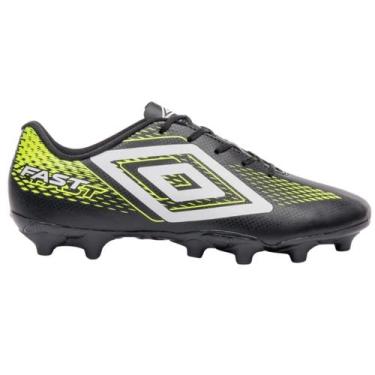 Imagem de Chuteira campo umbro fast ii u01fb00376, Preto lima bco, 41