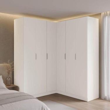 Imagem de Guarda-Roupa Modulado de Canto Linear 4 Peças 6 Portas Orion CabeCasa 