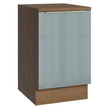 Imagem de Balcão De Cozinha 50 Cm 1 Porta Rustic/cinza Lux Madesa Rustic/cinza