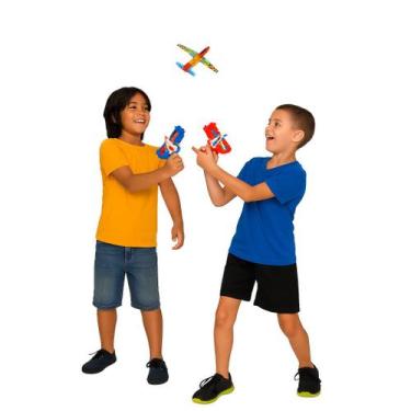 Imagem de Arminha Lança Avião Com 2 Aviões Planador Brinquedo Infantil - Homepla