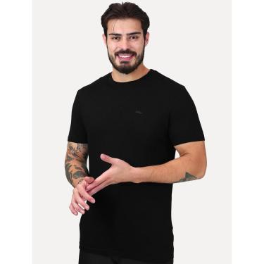 Imagem de Camiseta Ellus Masculina Viscose Classic Signature Preta-Masculino