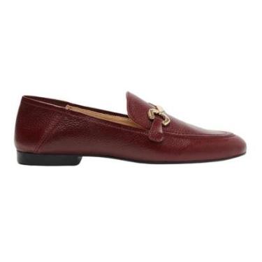 Imagem de Mocassim Couro Bridão Metálico Básico Luma Lançamento Arezzo-Feminino