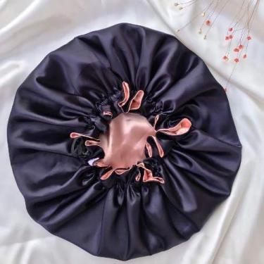 Imagem de Touca de Cetim Dupla Face antifriz Lançamento Luxo Cores Sortidas:1 To