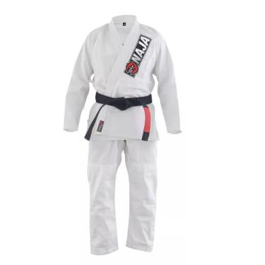 Imagem de Kimono De Jiu Jitsu Overcoming Trançado Branco Naja, Branco, A3, Uniss