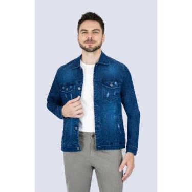 Imagem de Jaqueta Jeans Masculina Muito Mais Ref. 0289, Azul, EG