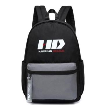 Imagem de Mochila HD preta e cinza unissex/notebook 
