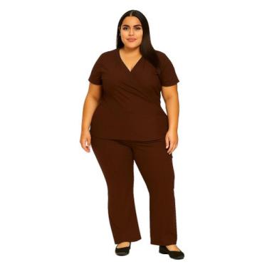 Imagem de conjunto enfermeira, pijama na malha com elastano - Nascer do Sol, Mar