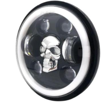 Imagem de Farol de led redondo 5,75" para moto alto e baixo unitário - LUMI