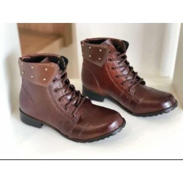 Imagem de Bota Coturno Pinhão com Cravos - Acho Chic, 35