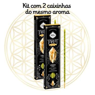 Imagem de Incenso Sagrada Madre Vareta Linha Tarot Gemas Protetoras, 2 X Citrino