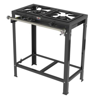 Imagem de Fogão Industrial a Gás Progas 2 Queimadores Aço Carbono Com Pintura Epoxi Preto PMSD-21