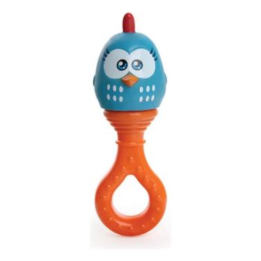 Imagem de Mordedor e Chocalho Infantil Galinha Pintadinha Mini para Dentição em Vinil Atóxico Elka