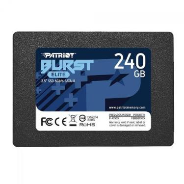 Imagem de SSD Patriot Burst Elite, 240GB, Sata III, Leitura 450MB/s e Gravação 3