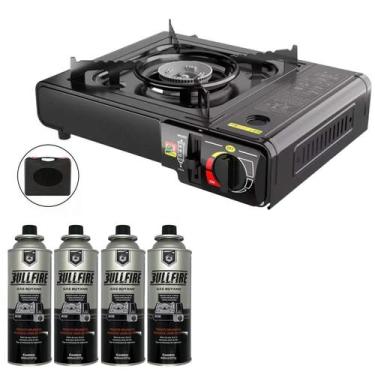 Imagem de Fogareiro Fogão Portátil Camping Flex Nautika + 4 Refil - Bak