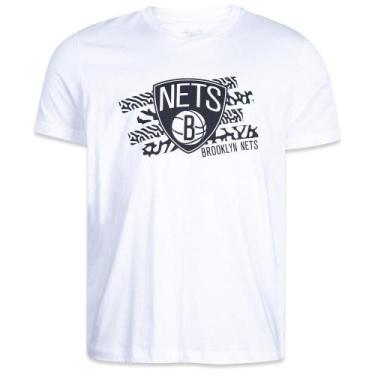 Imagem de Camiseta New Era Brooklyn Nets NBA All Sport Art Branco, P, Branco