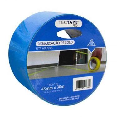 Imagem de Fita para demarcação de solo 48x30 - azul - Tectape