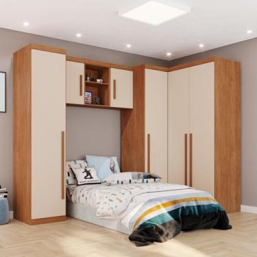 Imagem de Modulado Quarto Infantil 6 Peças Liz Espresso Móveis Marrom/Cinamomo/O