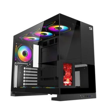 Imagem de Gabinete Gamer Redragon Eternal Pro Preto Sem Fans Com Tela Lcd Ca-613b