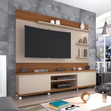 Imagem de Estante para TV e Home Theater Ripado para TV até 70 Polegadas MDF 217