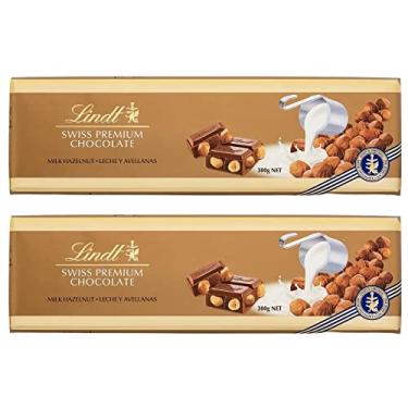 Imagem de Chocolate Lindt Premium, Ao Leite c/Avelã, 2 barras de 300g
