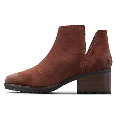 Imagem de Sorel – Bota feminina Cate Cut Out impermeável cano curto com salto largo, Burro, 6